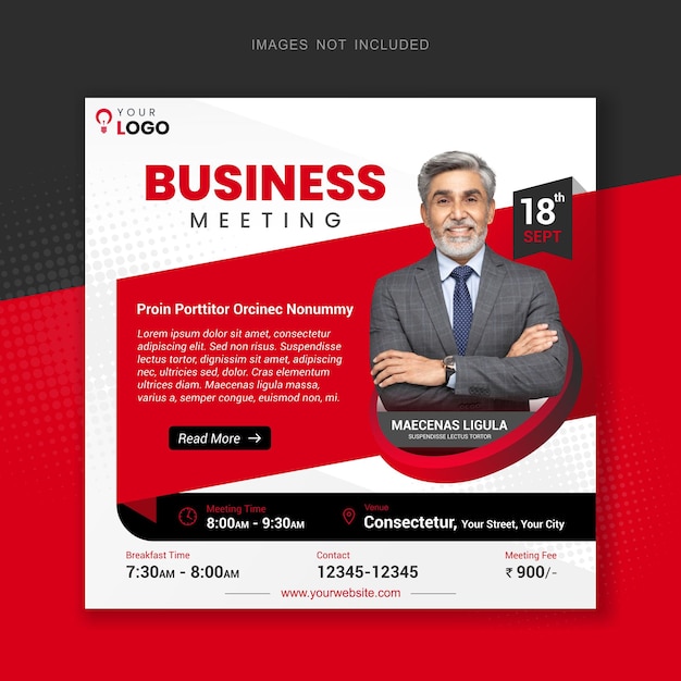 business meeting invite Instagram promotion poster