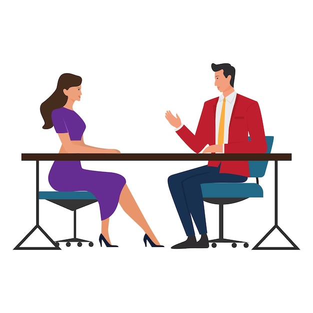 Business Meeting Between Man and Woman