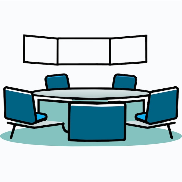 Business meeting room illustration