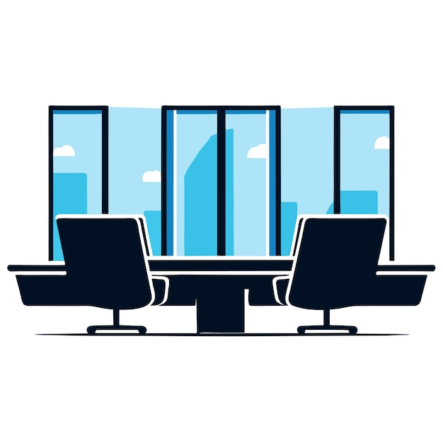 Vector business meeting room illustration