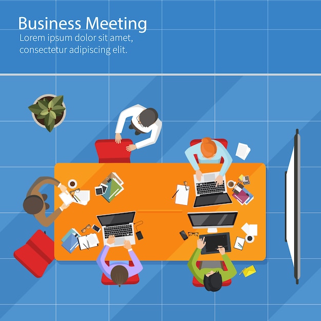 Business Meeting top view