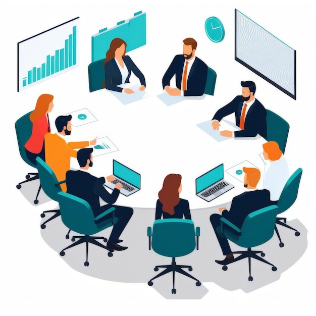 business meeting vector illustrationbusiness meeting vector illustration