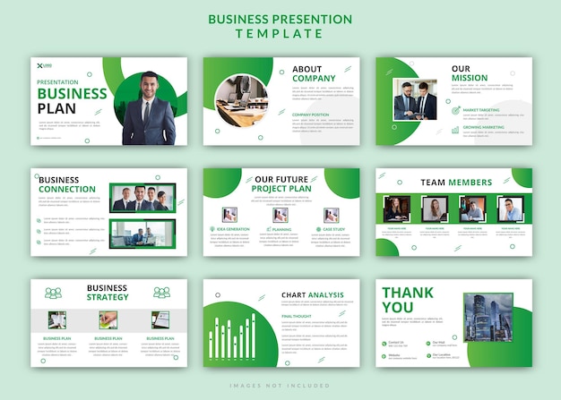 Business minimal powerpoint presentation design templates editable presentation slide design set