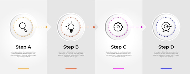 Business model infographic vector illustratie sjabloon met icoon en 6 stappen