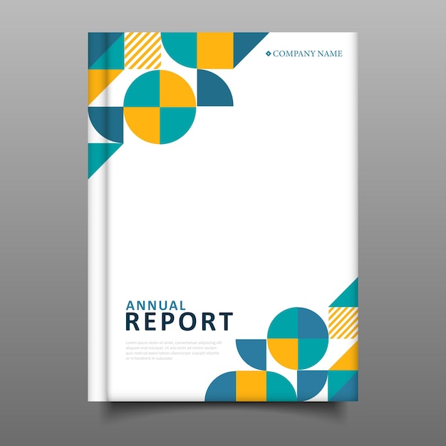 Business modern annual report cover book design