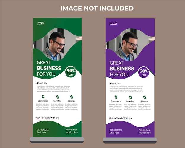 Vector business modern corporate rullop template