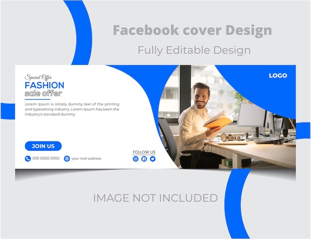 Vector business modern facebook cover design