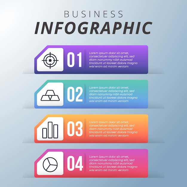 Infographic moderno di affari