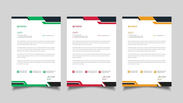 Vector business modern letterhead template design