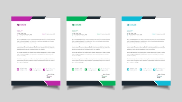 Business Modern letterhead template design