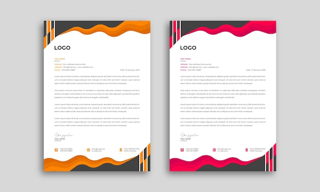 Business and modern letterhead template