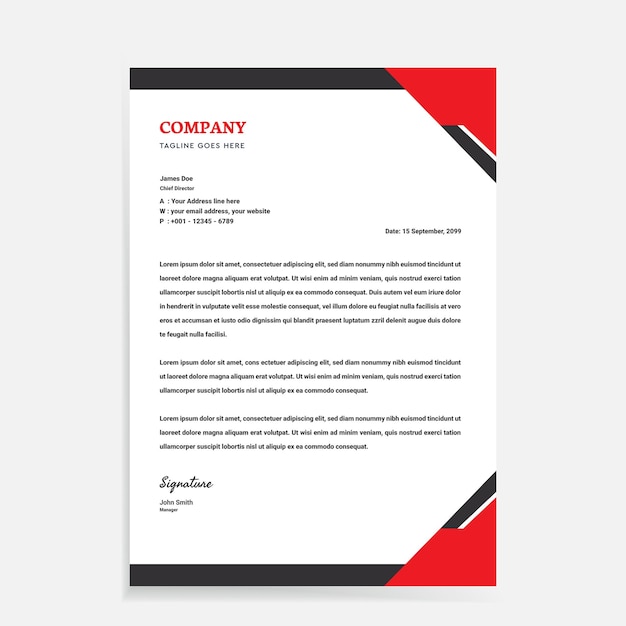 Vector business and modern print letterhead template design