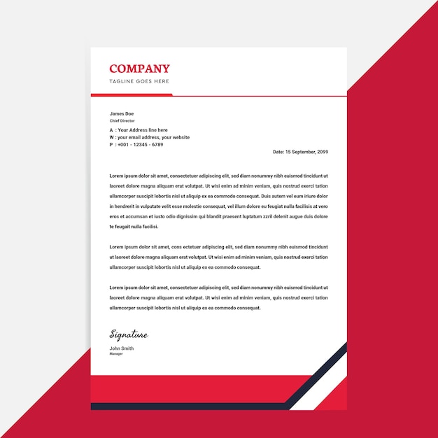 Vector business and modern print letterhead template design