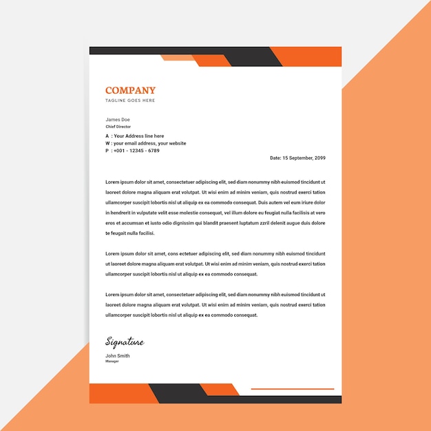 business and modern print letterhead template design