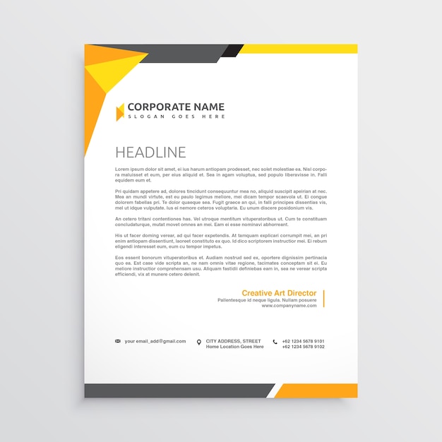 Vector business modern style letterhead design