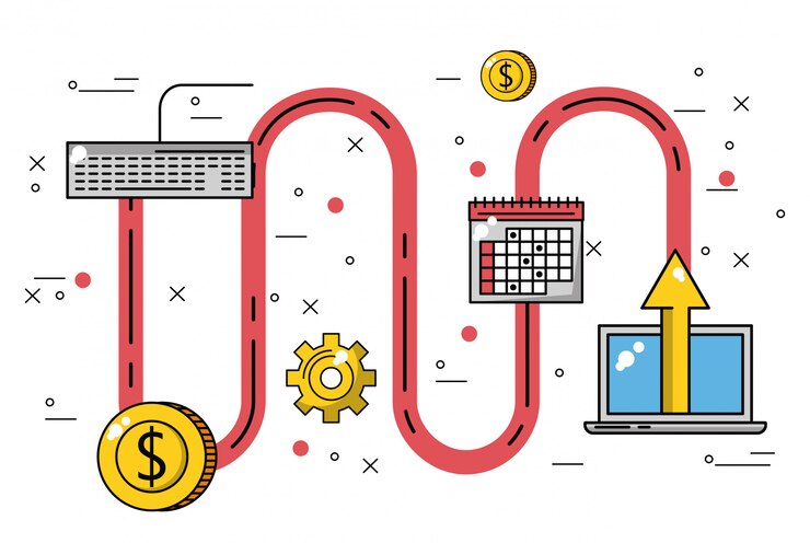 Vector business and money investment