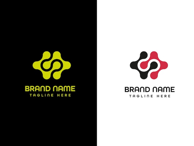 Vector business monogram letter logo design