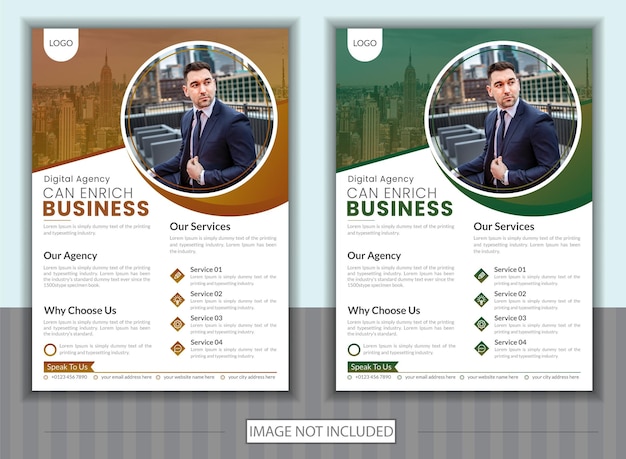 business multipurpose flyer design and brochure cover page template