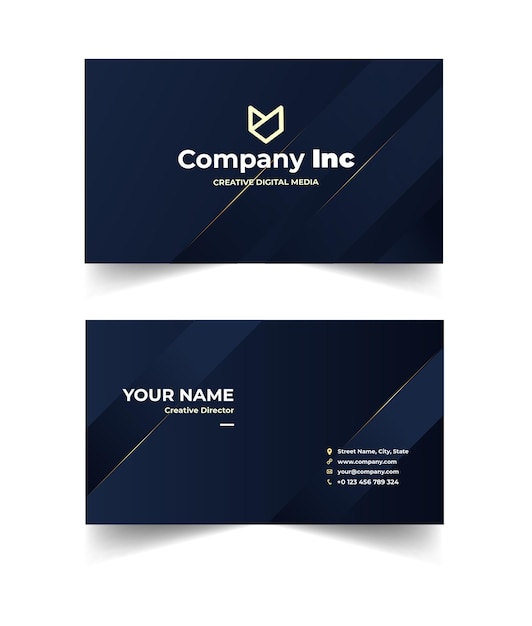 Vector business name card template