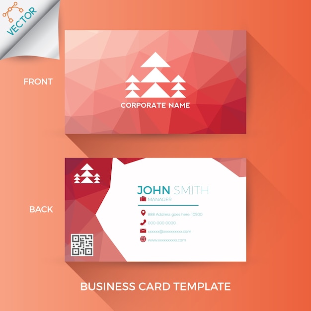 Business name card template