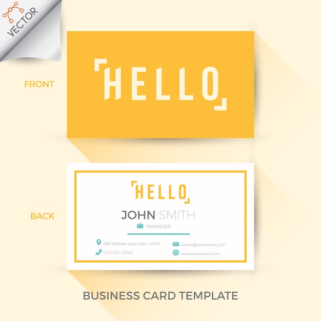 Vector business name card template