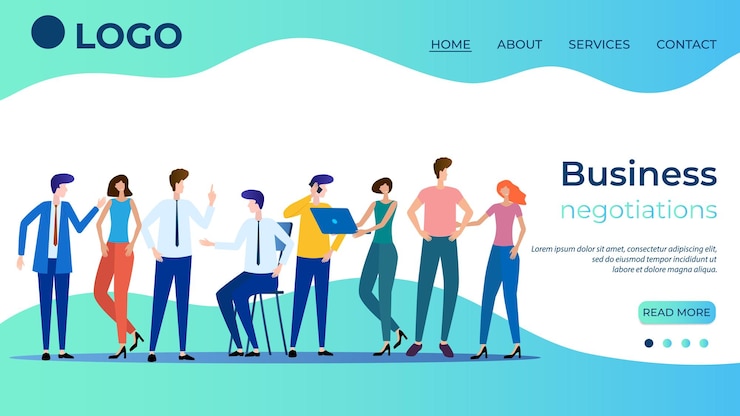 Vector 비즈니스 협상 비즈니스 커뮤니케이션의 개념팀워크 아이디어 토론