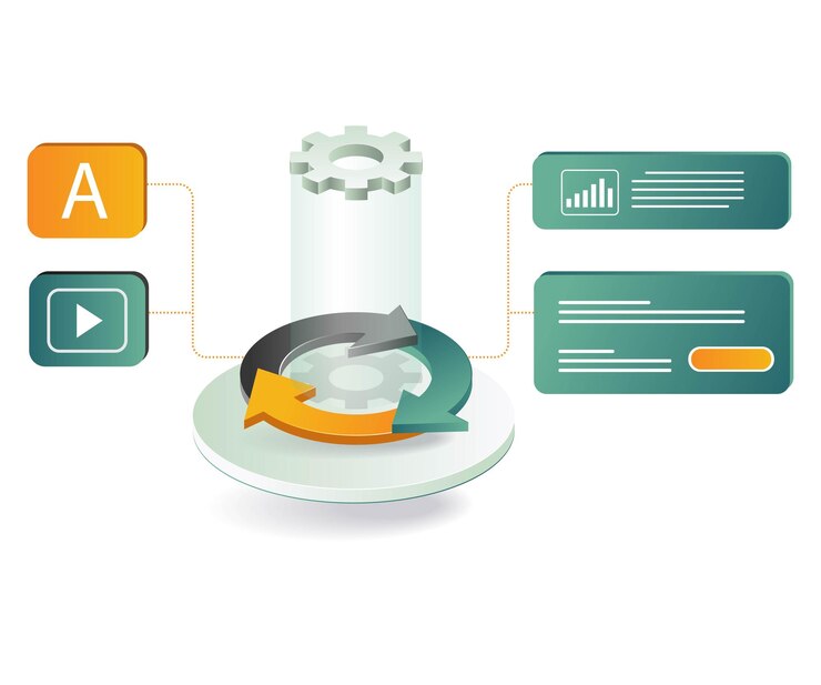 Vector business network management erp round