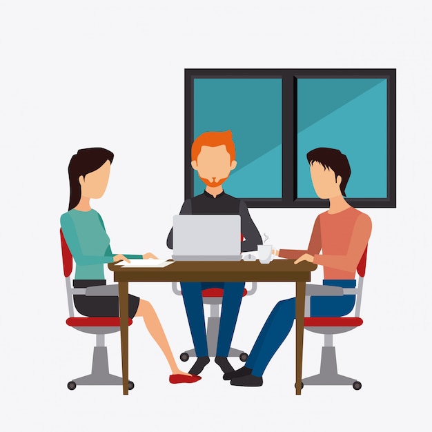 Business office and human 