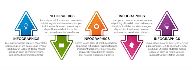 비즈니스 옵션 Infographic, 타임 라인, 디자인 서식 파일입니다.