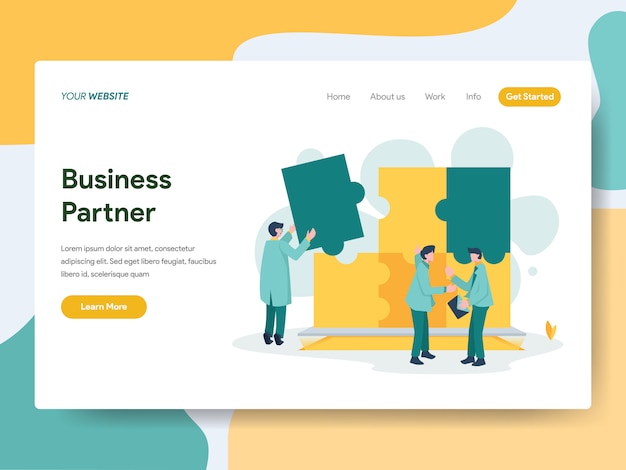 Business partner for website page