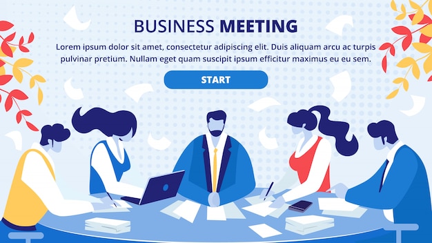 Business partners office meeting  website