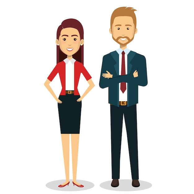 Vector business people avatars