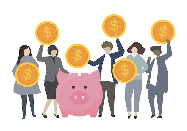 business people banking and saving concept
