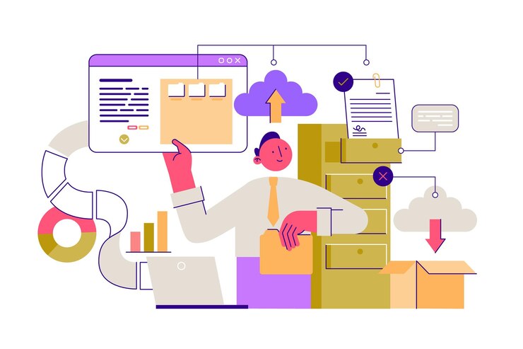 Vector business people concept illustration