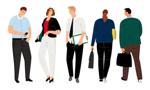 Vector business people confident man and woman