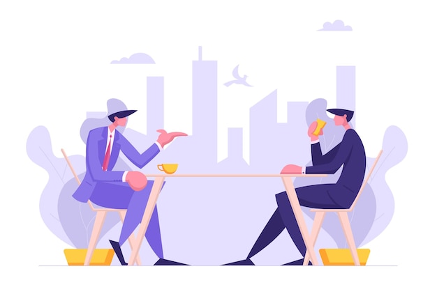 Business people conversation concept illustration