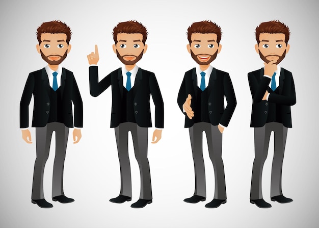 Business people group avatars characters