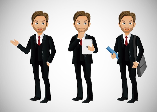 Business people group avatars characters