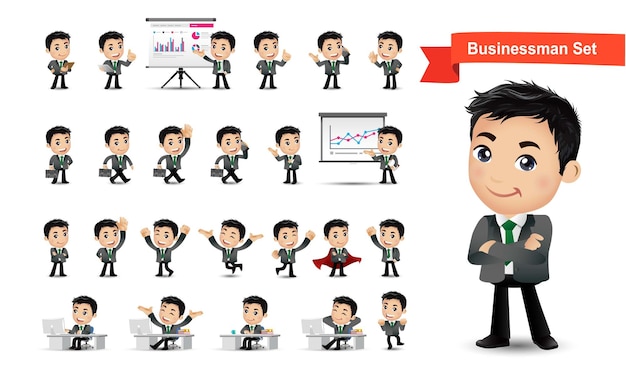 Business people group avatars characters