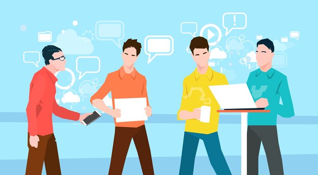 Business People Group Working Teamwork Coworking Office