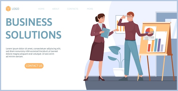 Business people landing page