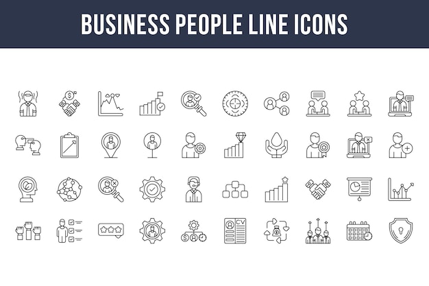 Business People Line Icons