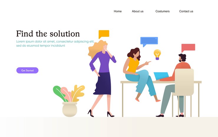 Vector business people meeting  design illustration , group of young people having conversation at coworking , 