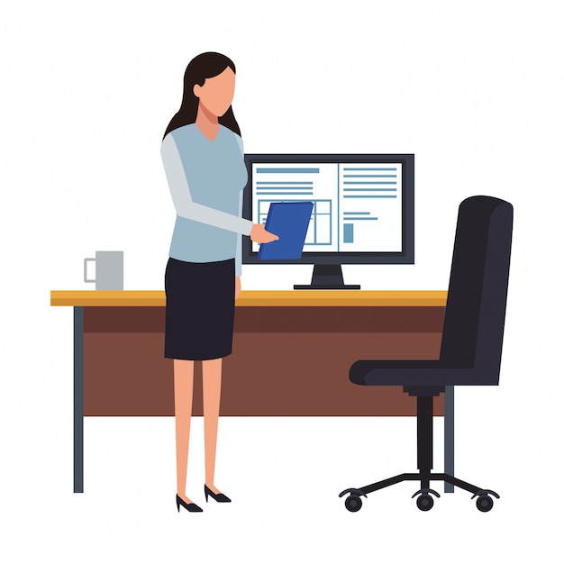 business people and office elements