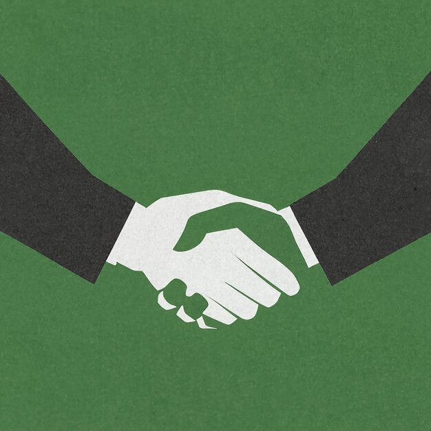 Business people shaking hands illustration