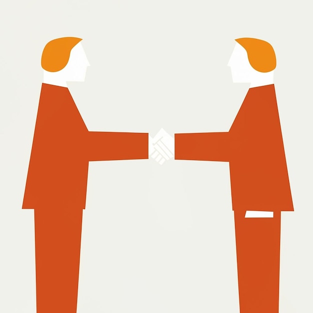 Business people shaking hands illustration