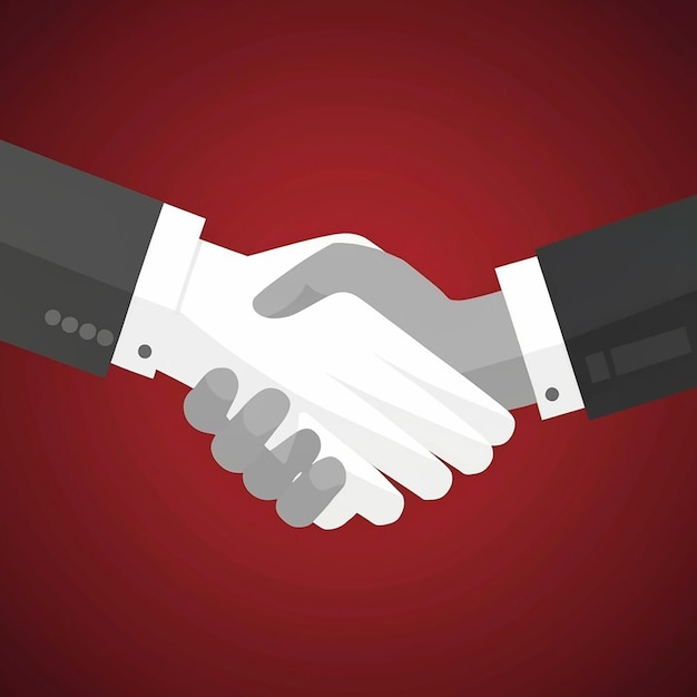 Business people shaking hands illustration