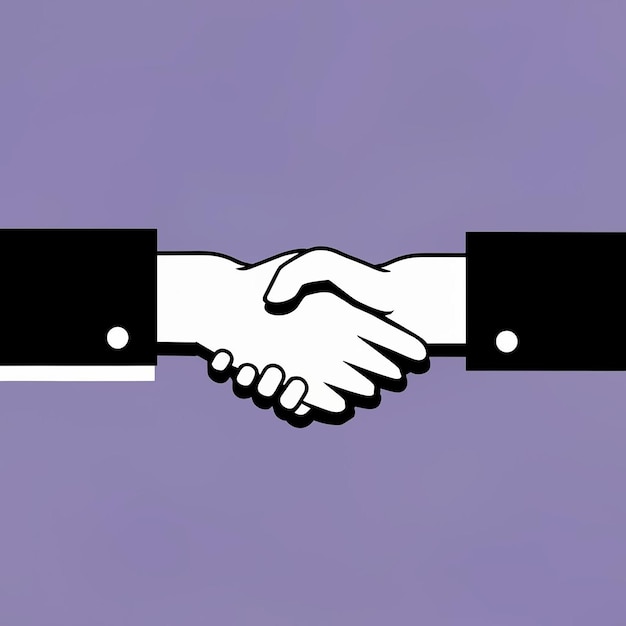Иллюстрация деловых людей, пожимающих друг другу руки