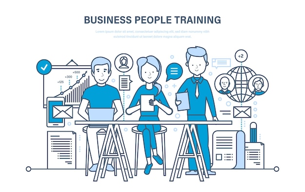 Business people training consulting learning teaching education career growth teamwork