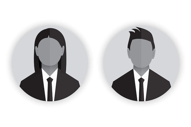 Business person man woman icon Suits women and men